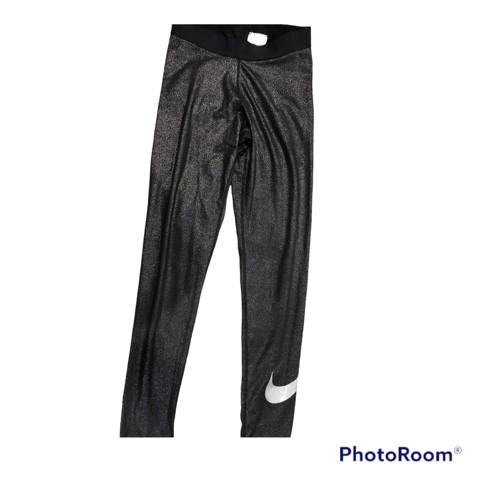 Nike fitness leggings-black sparkle-S